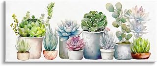 Stupell Industries Varied Succulent Garden Soft Hues Canvas Wall Art, Design by Ziwei Li