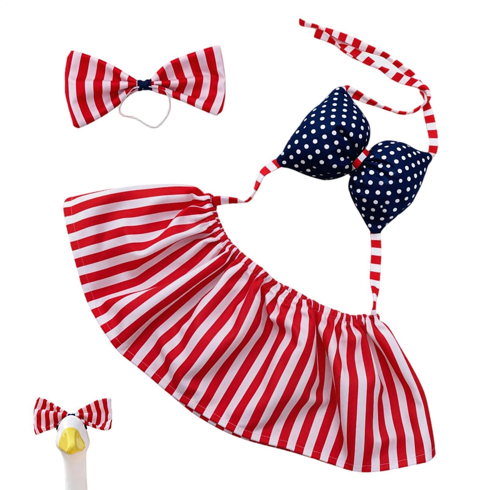Tenues de bikini porche d'oie et costume patriotique drôle 4 juillet pour cour