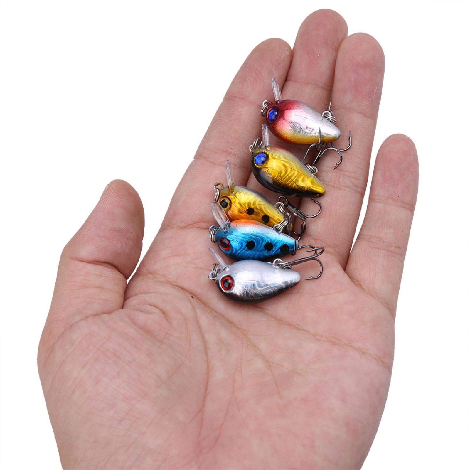 5-Piece Minnow Lure Set – 3cm Floating Crankbaits With 3D Eyes For Micro Fishing - View #10