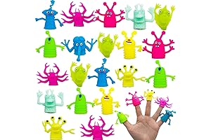 20 Pcs Finger Puppets Toys, Multicolored Easter Monster Stretchy Finger Puppets