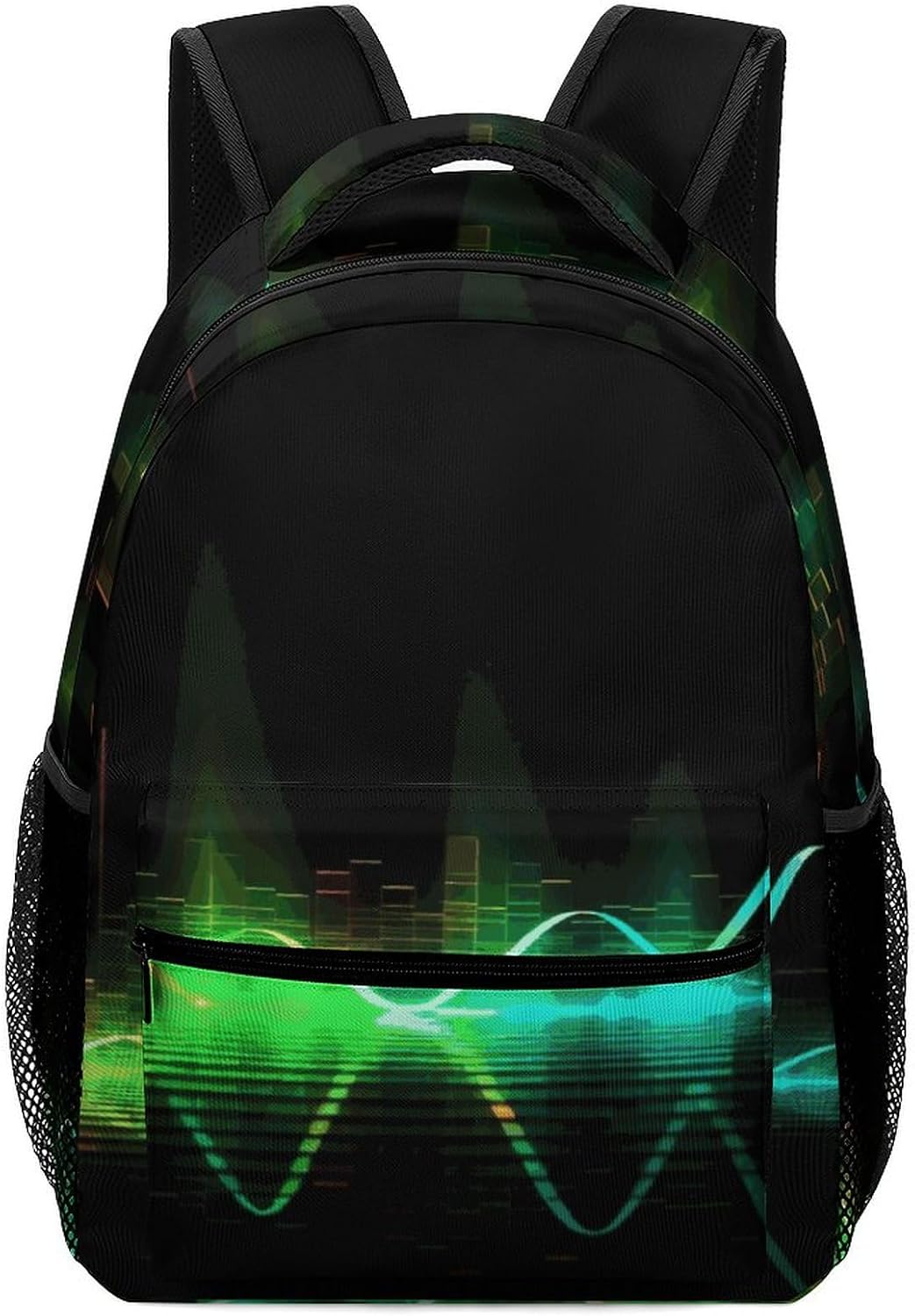 Laptop Backpack for Men Women Lightweight Daypack with Compartment Rucksack Cool Music Sound Wave Laptop Bag