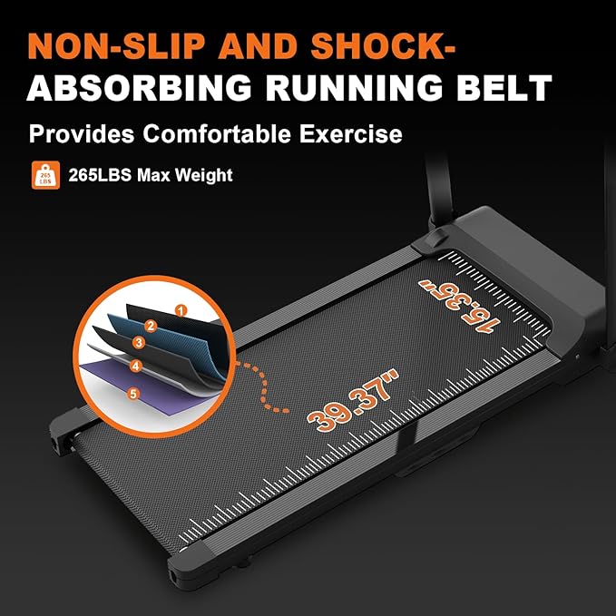 Caminadora Eléctrica Plegable con Inclinación para Casa Color Negro miniatura 7