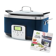 GreenPan Elite 8-in-1 Programmable 6 Quart Electric Slow Cooker GlassLid Removable Crock PFAS-Free Healthy Ceramic Nonstick Multi-Cooker Sear