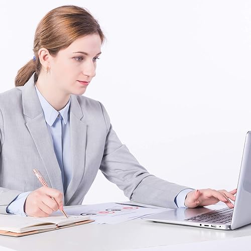 Miniatura 7 de ZZTX 6 bolígrafos de metal de oro rosa con recambios, tinta negra, suministros de oficina, regalos para Navidad, boda, cumpleaños