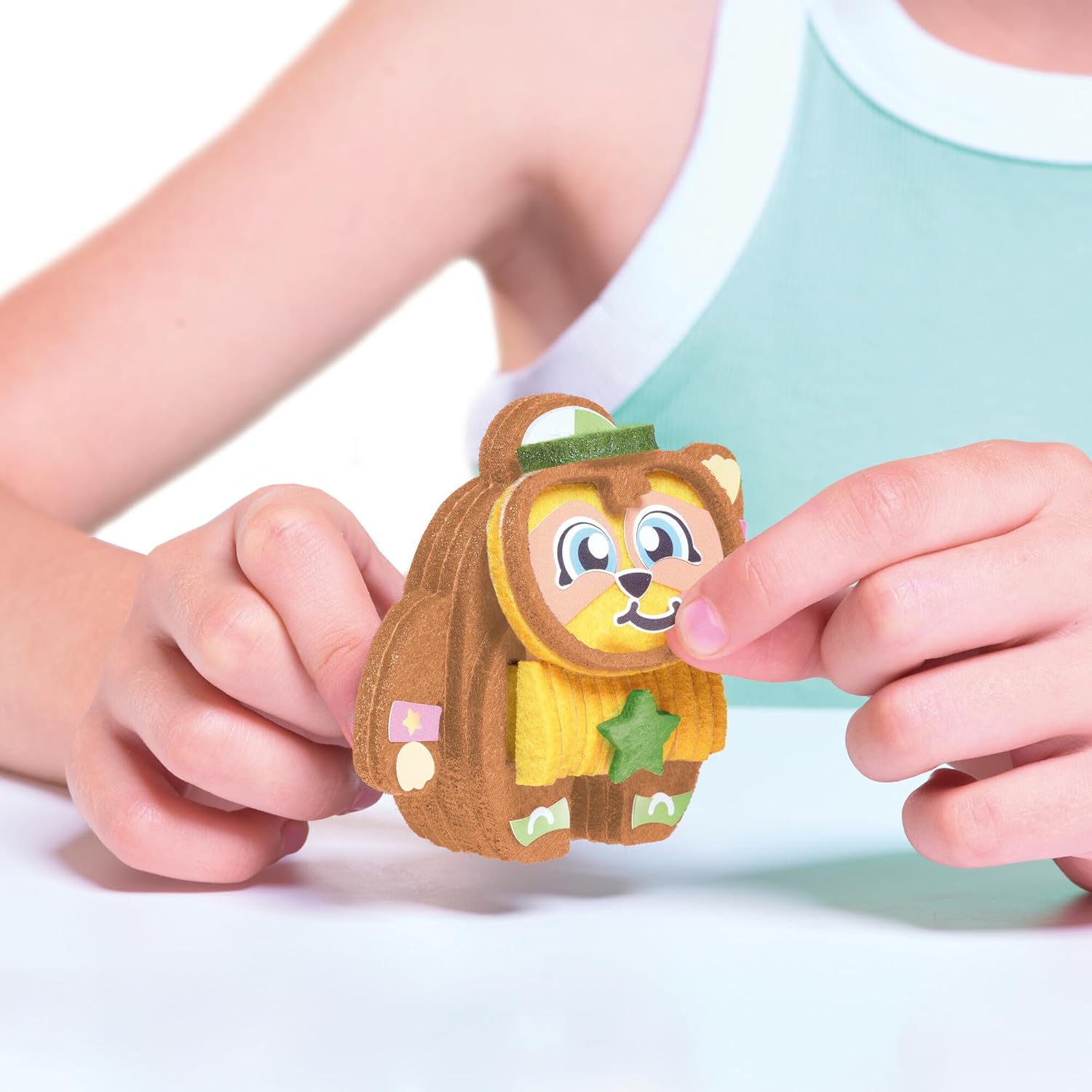 TOMY Stakimos Sporty Sam and Yummy Yasmin | Kids Craft Set to Build Your Own Adorable 3D Characters from Recycled Polyester Craft Foam | No Glue or Cutting Needed | Craft Kits for Kids Ages 6+ Years