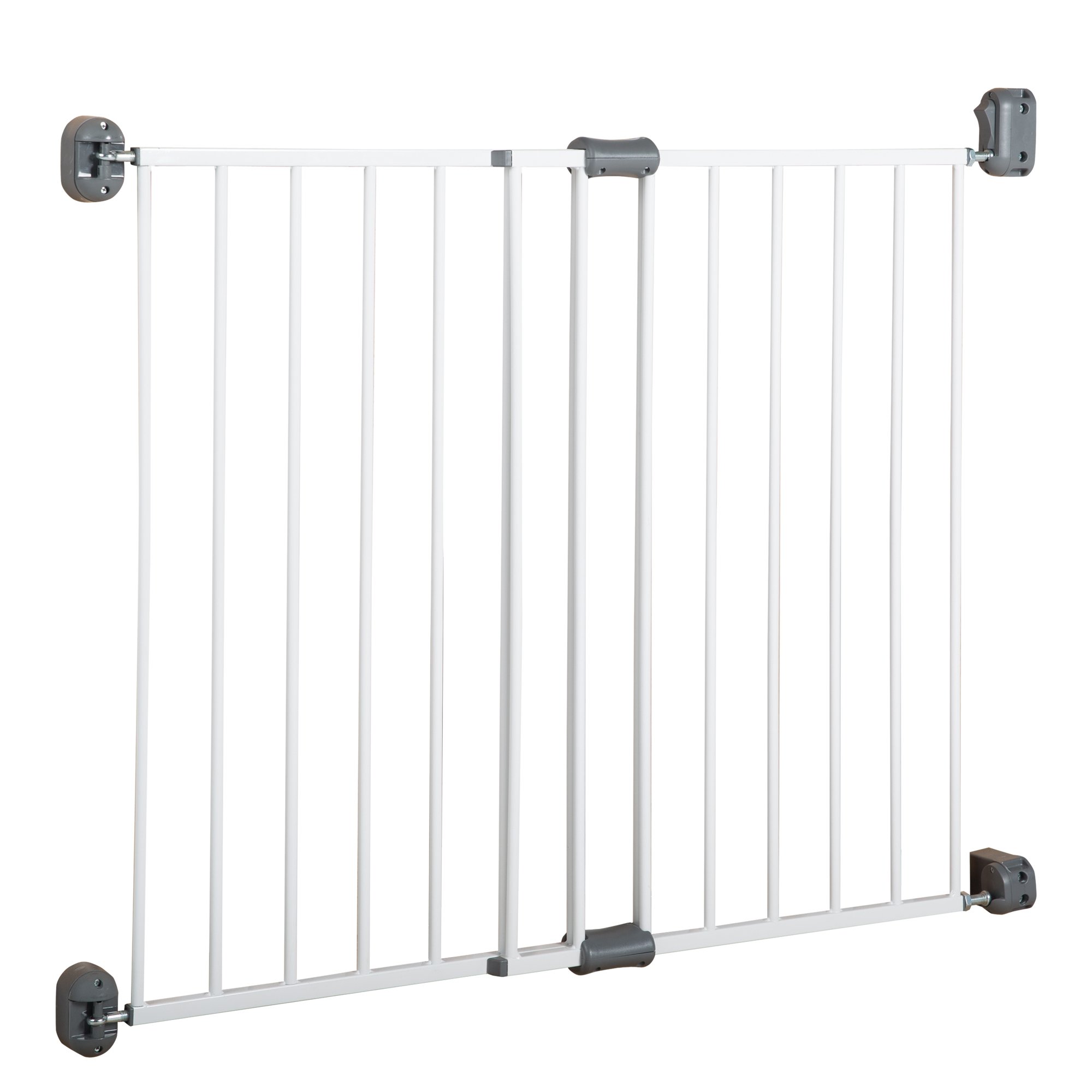 roba Cancelletto di Sicurezza per Porta "Easy Step", in Metallo, Extra Alto, Larghezza Variabile 60-97 cm, Bianco