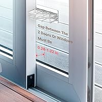 Vista 5 de Cerraduras de puerta corrediza para ventana, paquete de 2 cerraduras de puerta corrediza de vidrio para seguridad infantil, cerraduras de seguridad