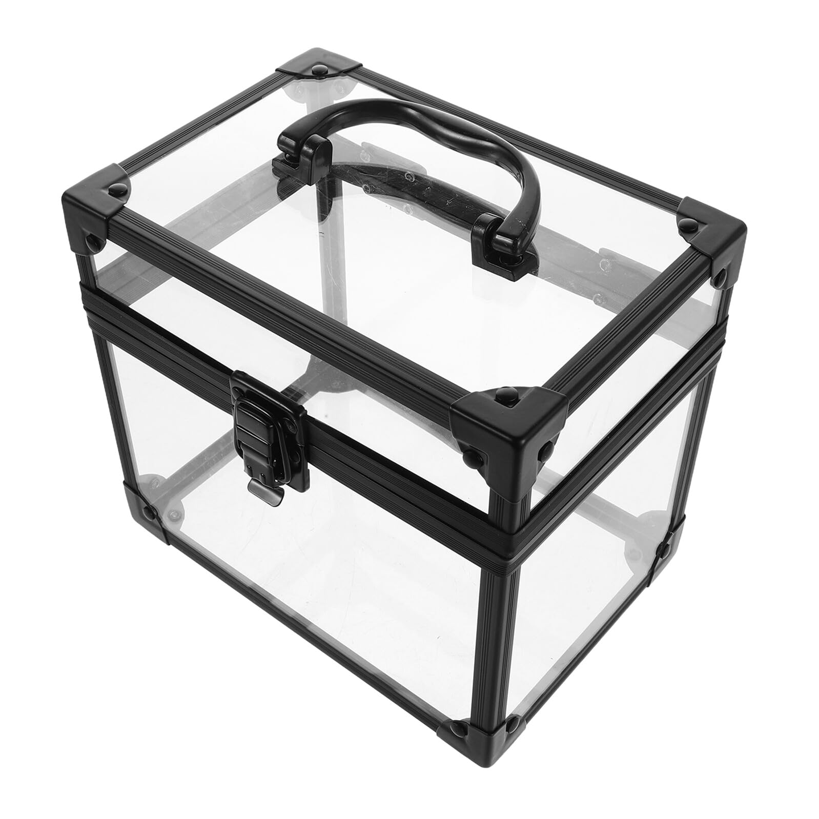 GLEAVI Scatola Porta CD e Dvd Trasparente con Manico Custodia Protettiva in Plastica Rigida Grande Capacità 175X125X15 CM Organizer per Archiviazione Dischi per Soggiorno Studio e