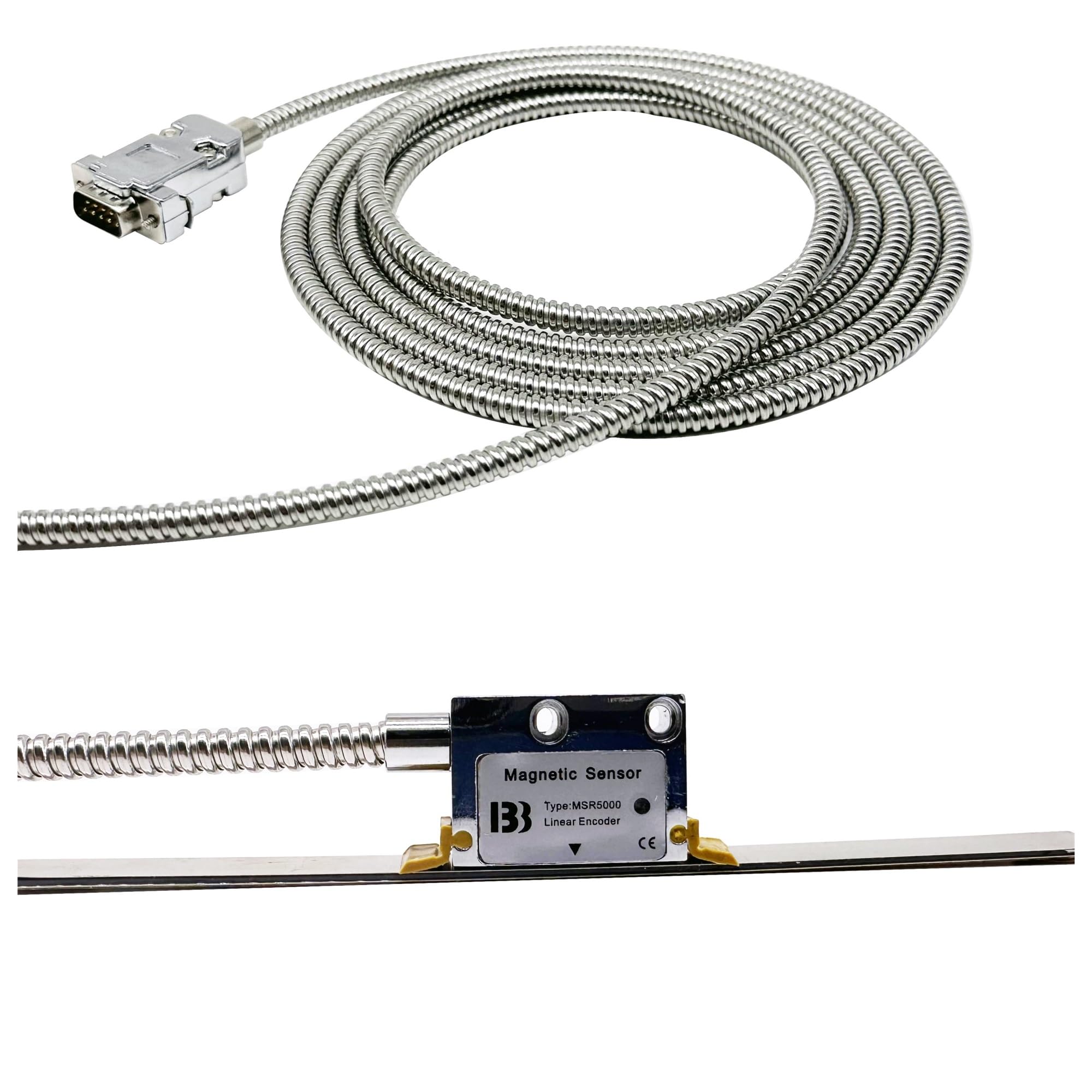 Hochpräziser Fräs- und Drehmaschinen-DRO-Magnetskala, 5 V, 0,005 mm, magnetischer Linear-Encoder for alle digitalen Anzeigen(MSR5000-1000mm)