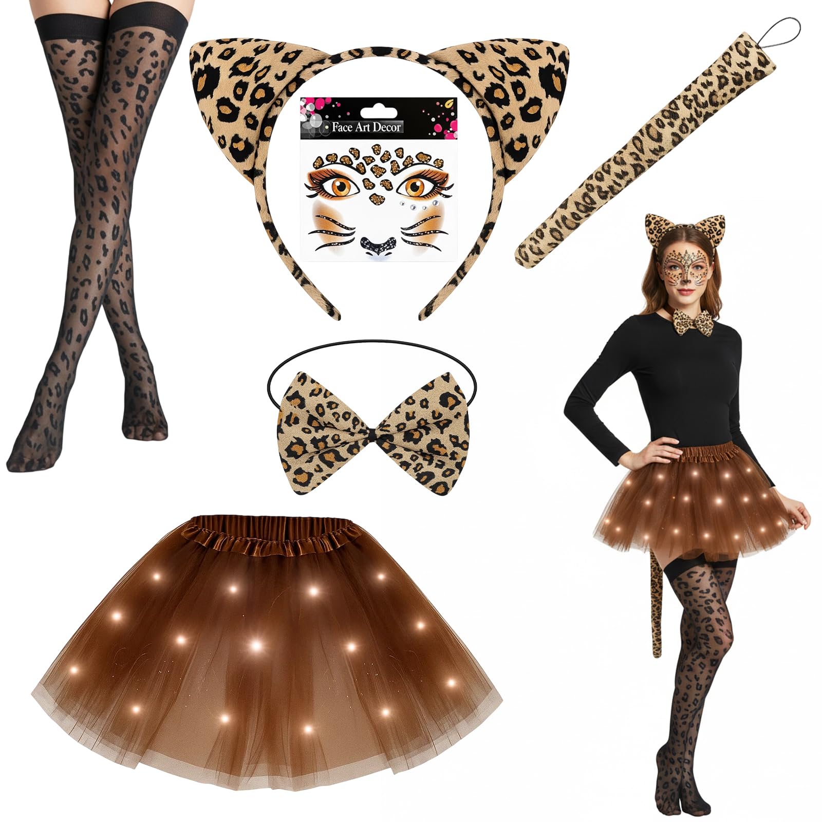 6 PCS Leopard Costume, Halloween Costumes