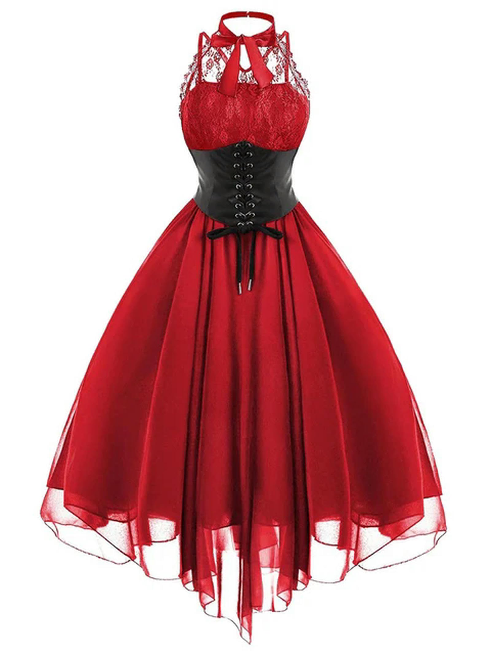 Robe midi bustier en cuir et résille bicolore, la quintessence du design contemporain