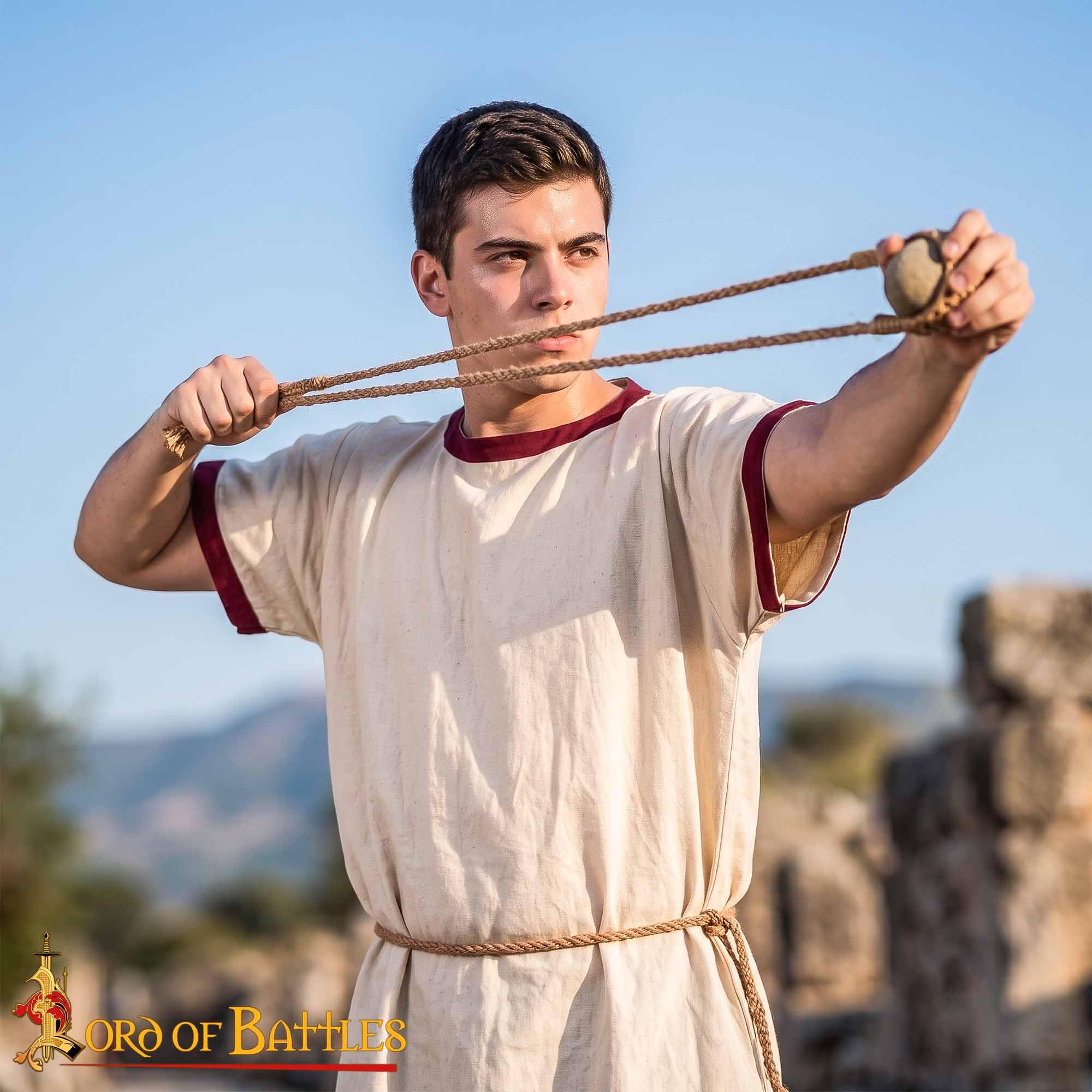 Lord of Battles Fionda baleari greca romana realizzata a mano con corde intrecciate per rievocazioni storiche