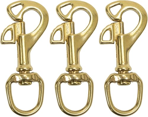 Miniatura 9 de Scuba Choice Diving Butterfly Swivel 3.25" Brass Bolt Snap, Heavy Duty Marine Scuba Accessory Gear Hook Durable Solid Brass Dive Gear Clip