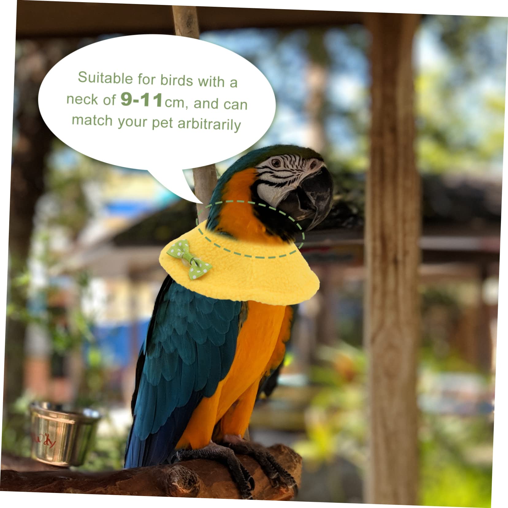 Hohopeti Pet Bird Supplies 2pcs Parrot Neck Collars -Pecking Bird Protective Collar Random Color