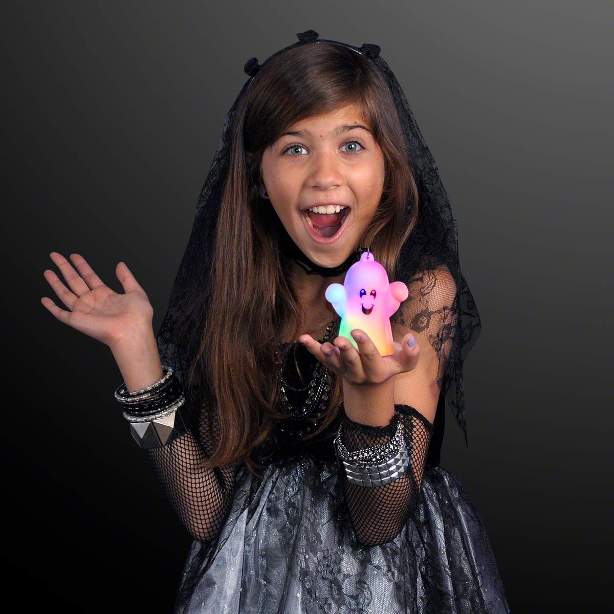 Color Changing LED Ghost Light Up Necklace