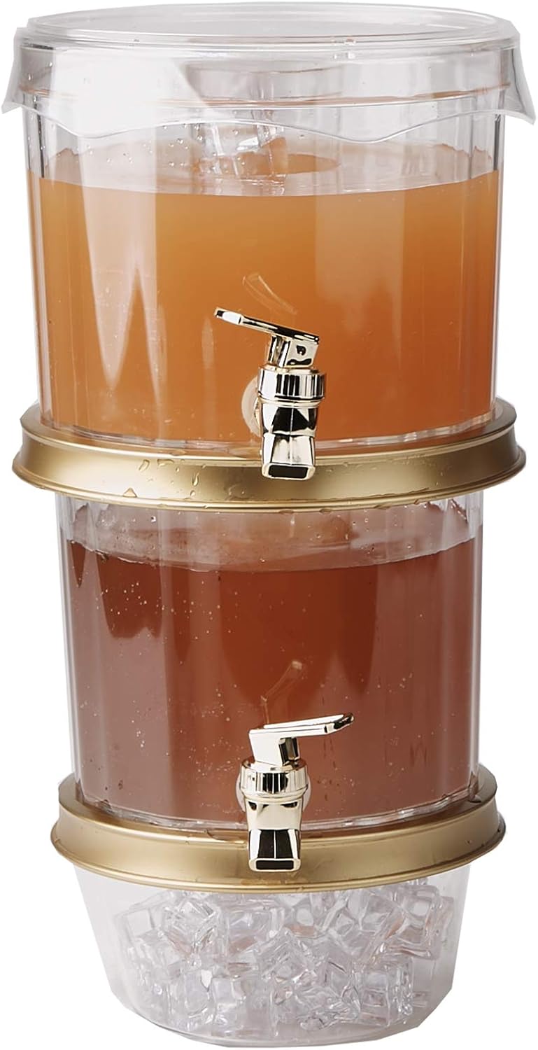 Mind Reader Beverage Dispenser with Ice Cone, 2 Tier