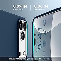 Vista 1137 de GONEZ Funda de silicona para iPhone 15 Pro Max, compatible con Magsafe, protector de cámara + protector de pantalla, forro de microfibra suave Negro