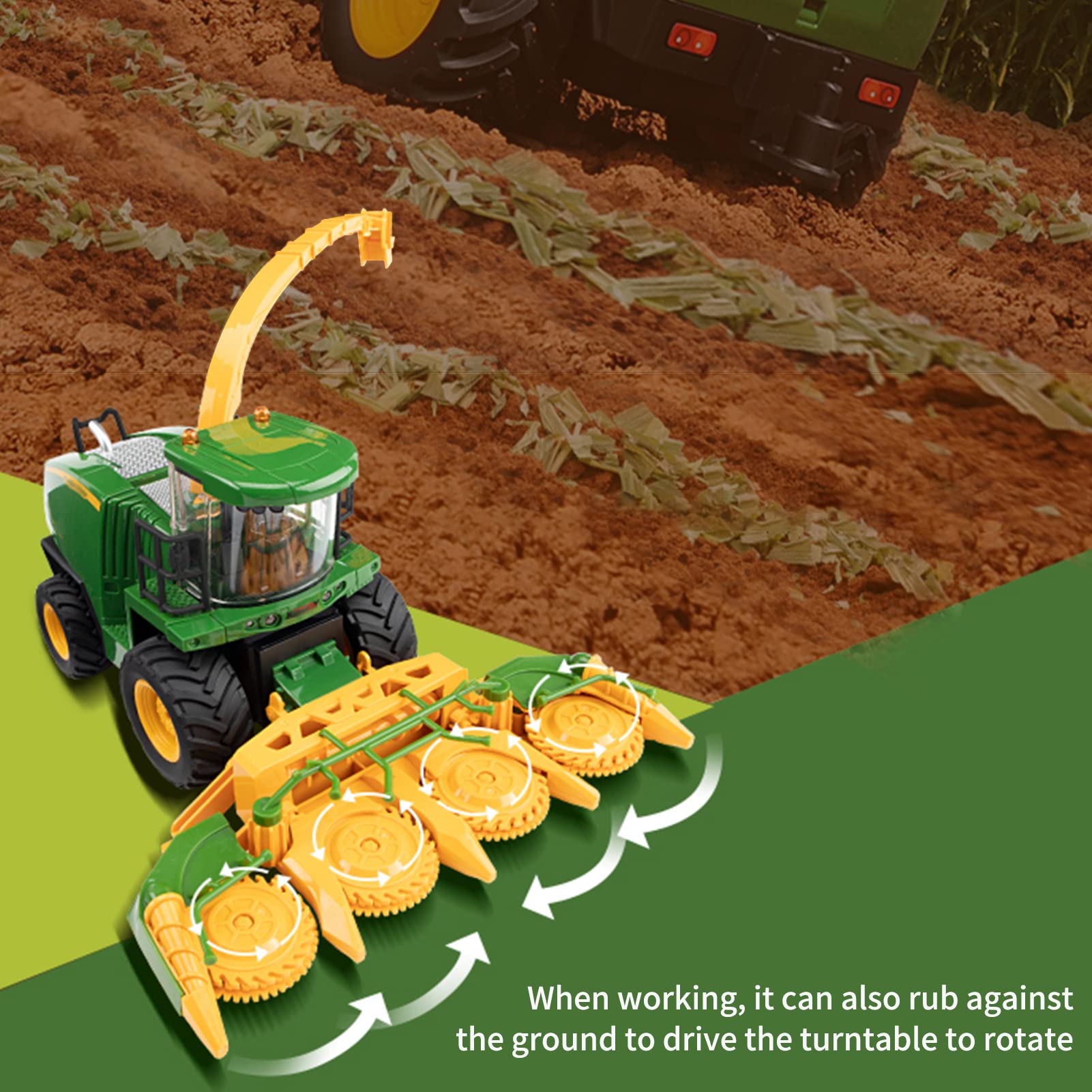 Tractor Remote Control Real Remote Control Semi Truck FISCA Remote Controlled Combine Harvester, RC ...