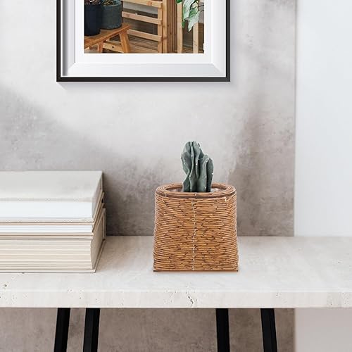 Miniatura 4 de Cesta tejida de ratán para plantas, cesta de almacenamiento decorativa duradera hecha a mano