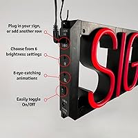 Vista 6 de SpellBrite Letrero de tatuaje y perforación para salones de tatuajes Señales relacionadas con tatuajes y piercings con aspecto de neón, luz LED