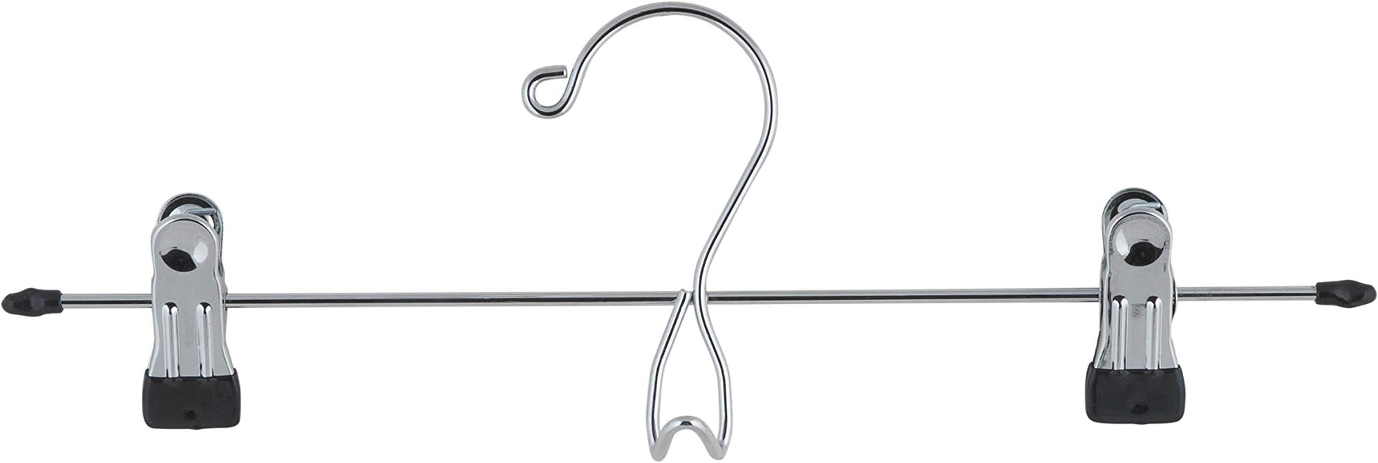 Organize It All Add-On Chrome Skirt and Plants Clothing Hanger with Clips (3 Pack)