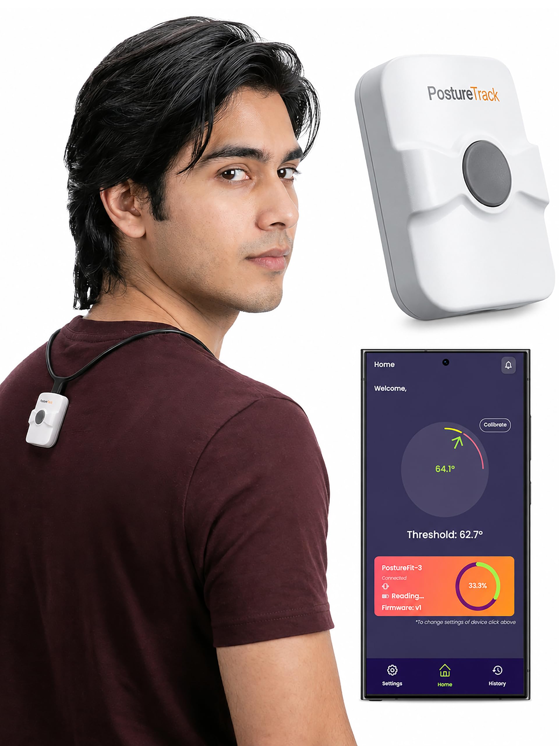 FOVERA Smart Posture Corrector Trainer & Tracker for Men & Women – Posture Training Device with App Support, Slouch Alert Vibration, Progress Tracking, Silicone Neck Belt with Magnetic Lock-image-8