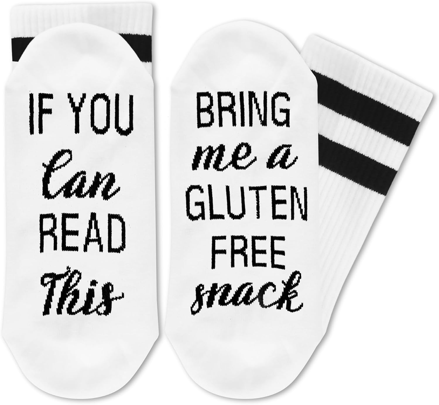 If You Can Read This, Bring Me A Gluten Free Snack Socks Gift for Gluten-Free Lovers Gifts for Birthday, Christmas