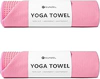 Vista 12 de Eunzel Paquete de 2 Toallas de Yoga Caliente con Punto de Agarre, Toalla de Tapete de Yoga Antideslizante Absorbente de Sudor para Yoga Caliente