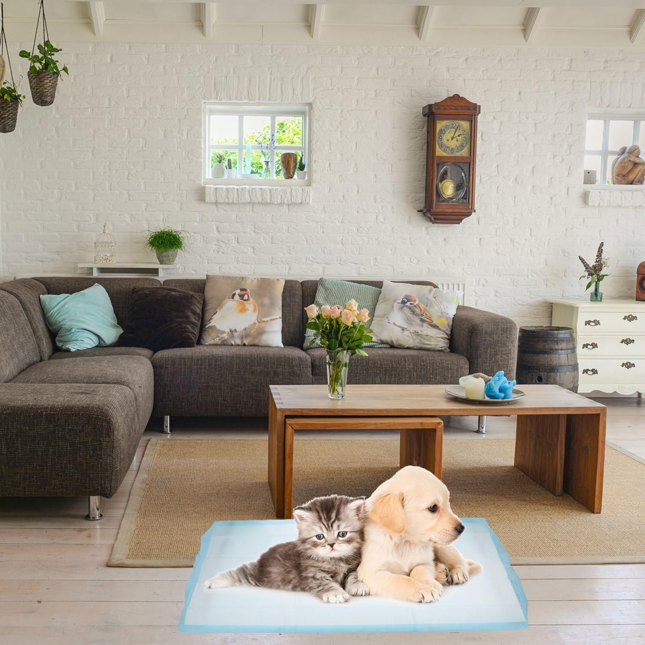 20pcs Dog Pee Pads Disposable Pet Urine Mats Pee Pads for Dogs Washable Pet Changing Mat