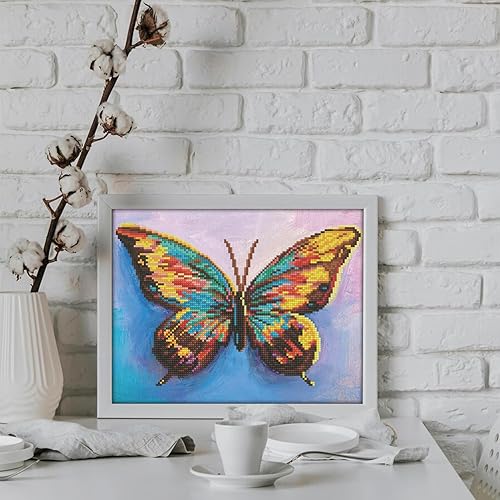 Miniatura 4 de DIAMOND ART BY LEISURE ARTS Mariposa de acuarela, 14 x 11 pulgadas, kits de pintura de diamante intermedio para adultos, arte para adultos, kit,