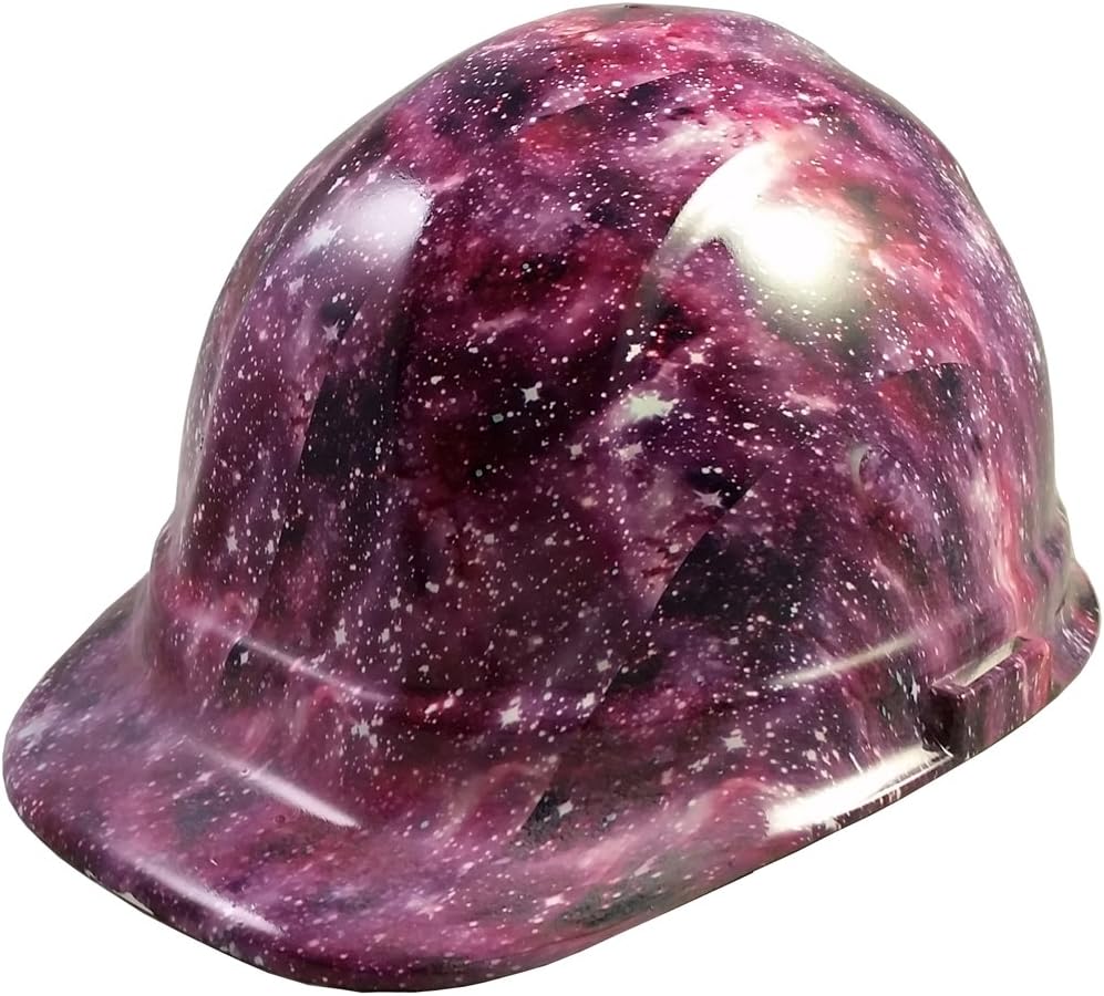 Purple Galaxy Hydro Dipped Hard Hat Cap Style