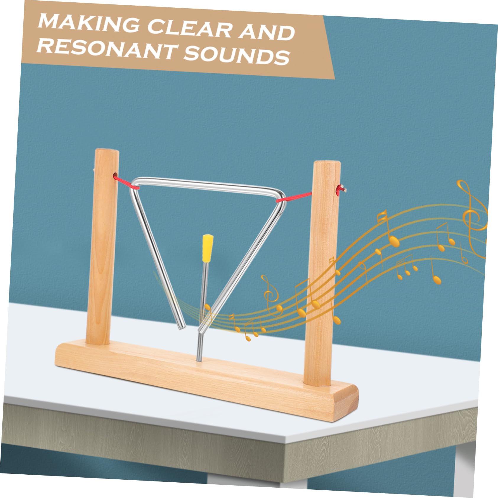 UPKOCH Instrumento Musical Triangular Percusión de Campana Triangular de Metal Juguete Educativo para Niños Y Niñas