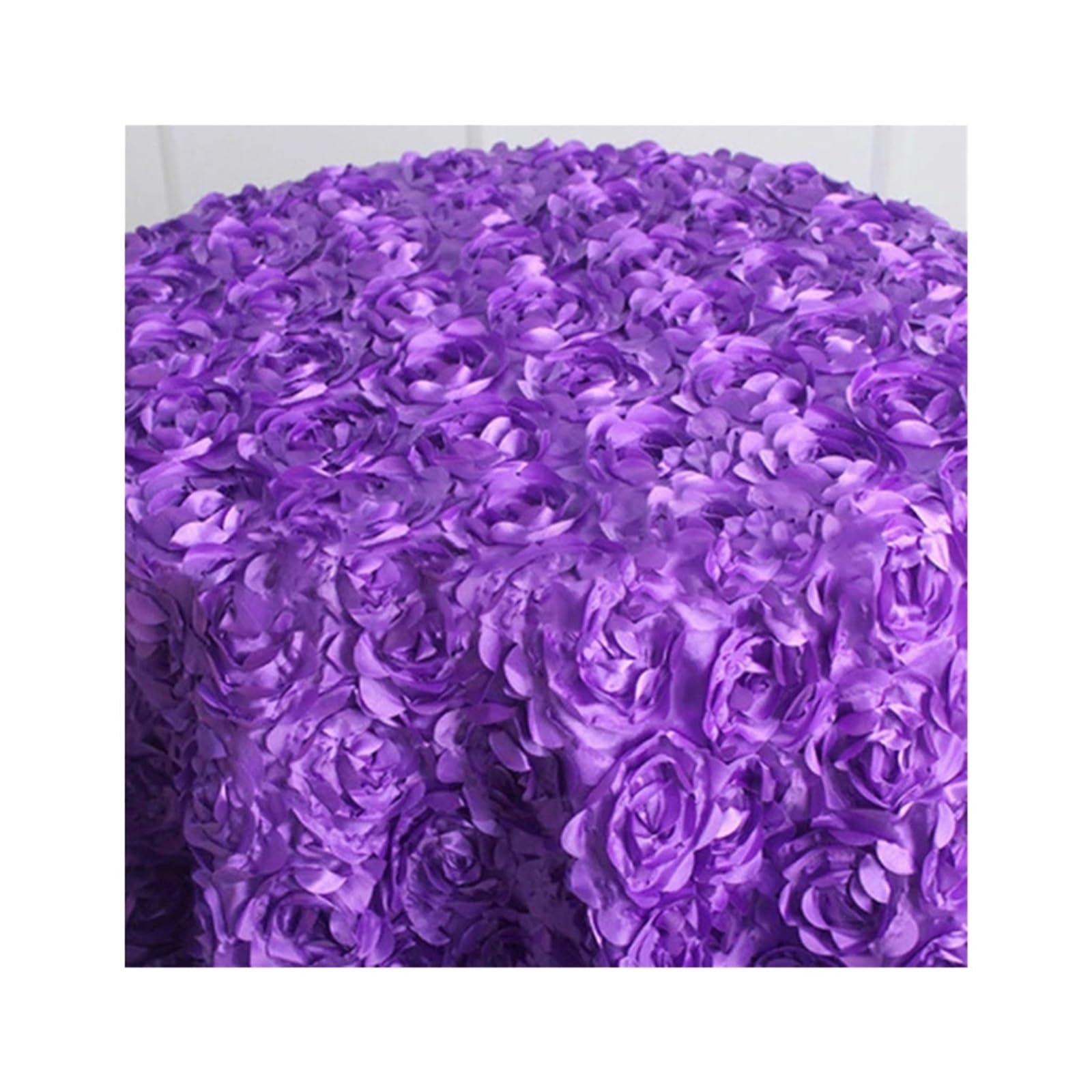SHENJMAI Round Skirt Tablecloth Three Dimensional Rose Tablecloth, Petal Wedding, Modern Hotel(4)