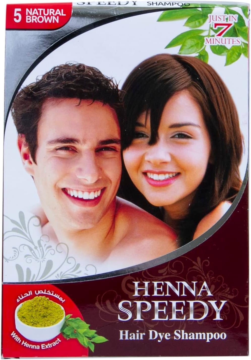 carotone light & natural Henna Speedy Hair Shampoo 5 Natural Brown 1pcs-picture-37