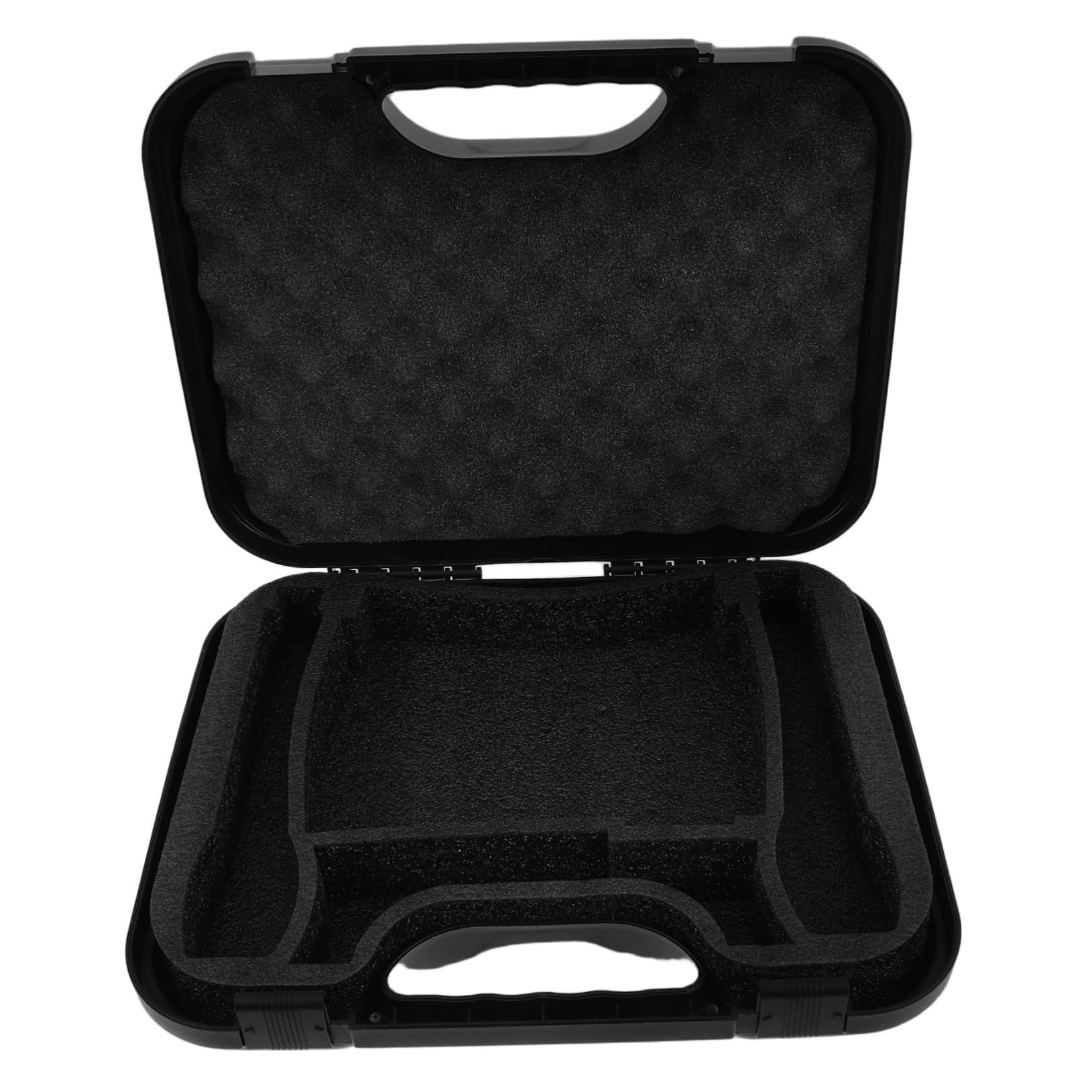 ibasenice Custodia Microfono Rigida in Plastico Nero, Valigetta per Microfoni con Interno Regolabile, Protezione Antiurto e Ampia Capacità per Recording e Podcast