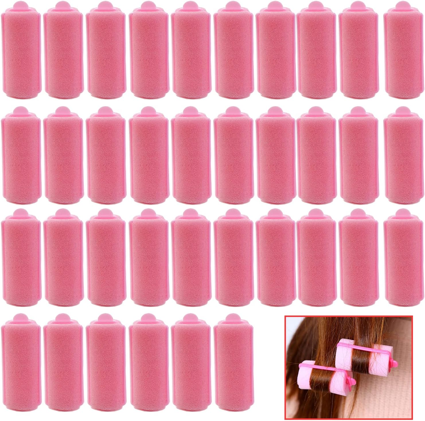 Paifeancodill Foam Sponge Hair Rollers, 36 Pcs Hair Curlers Rollers