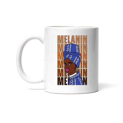 Black Strong Women Afro Love Melanin Gift for African Americans 11oz 15oz White Coffee Mug