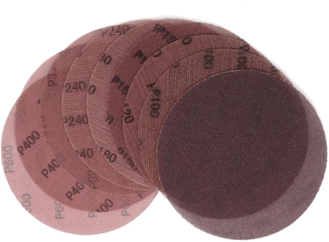 Sanding Discs,Sanding Discs, 9 Inch 220mm Mesh Hook Loop Sanding Discs 80-600 Grit Dust Free Abrasive Net Sander Disc Anti-Blocking Mesh Sanding Pads Sandpaper(80grit)(180grit)