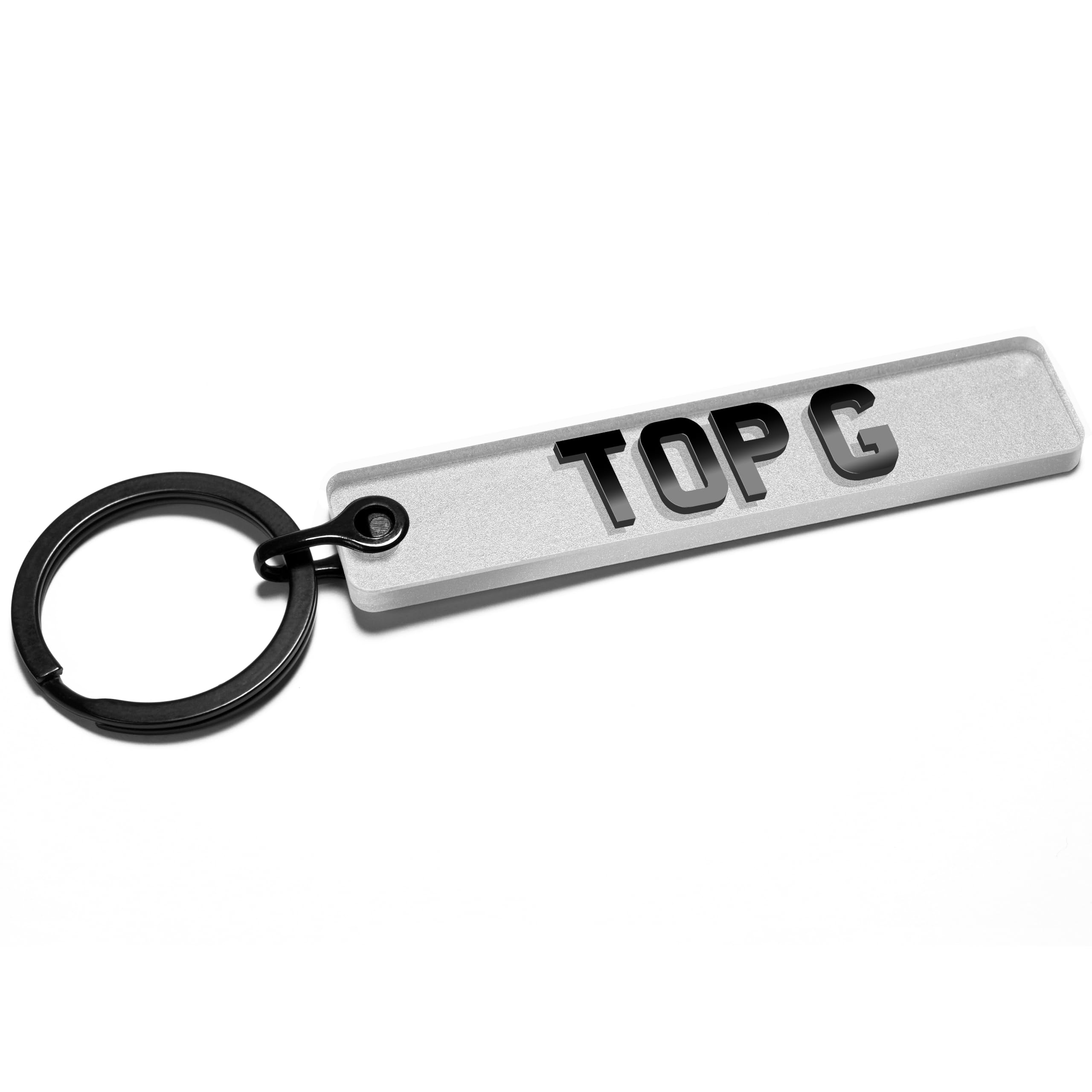 Pixly® Top G Licence Plate Keychain, Mini UK Number Plate Keyring, Name Key Chain, Car Registration Key Ring, Gift Reg Fob, Gift for Him