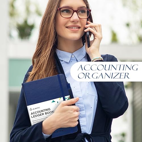 Miniatura 6 de JUBTIC Libro de contabilidad - Registro contable para pequeñas empresas y uso personal - Libro de registro de contabilidad diario columnar para