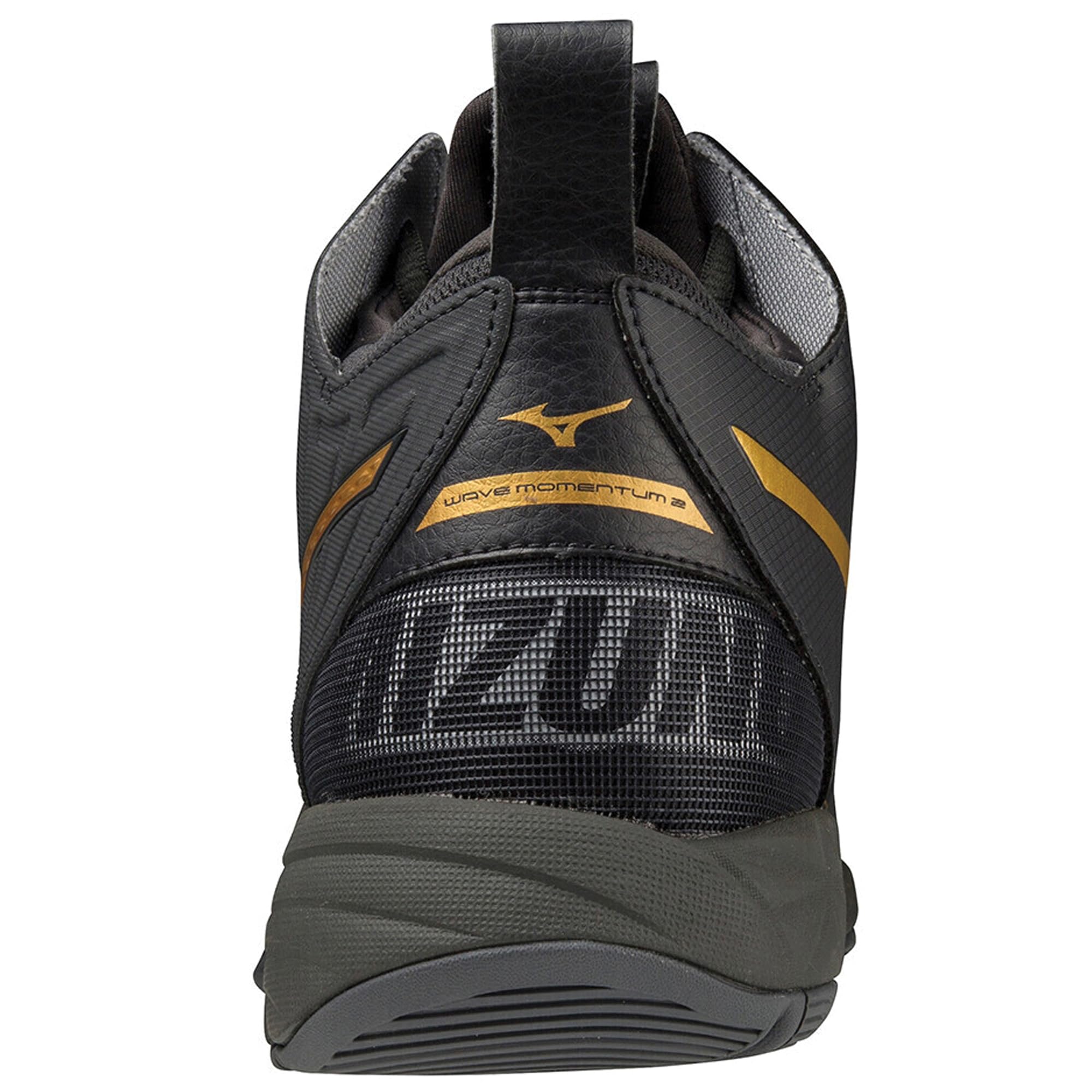Mizuno Wave Momentum 2 Mid Volleyballschuhe Farbe: Schwarz/Gold (41); Größe: EUR 50 | US 15 | UK 14