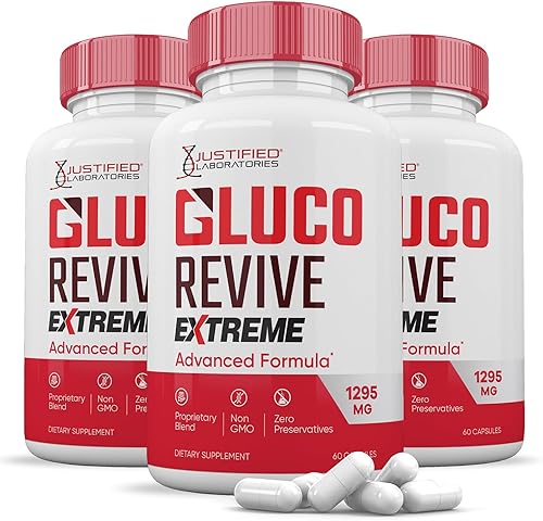 Miniatura 9 de Gluco Revive Extreme 1295MG Píldoras Glyco Support Fórmula avanzada Gluorevive Soporte de glucógeno formulado con cúrcuma berberina resveratrol ajo,
