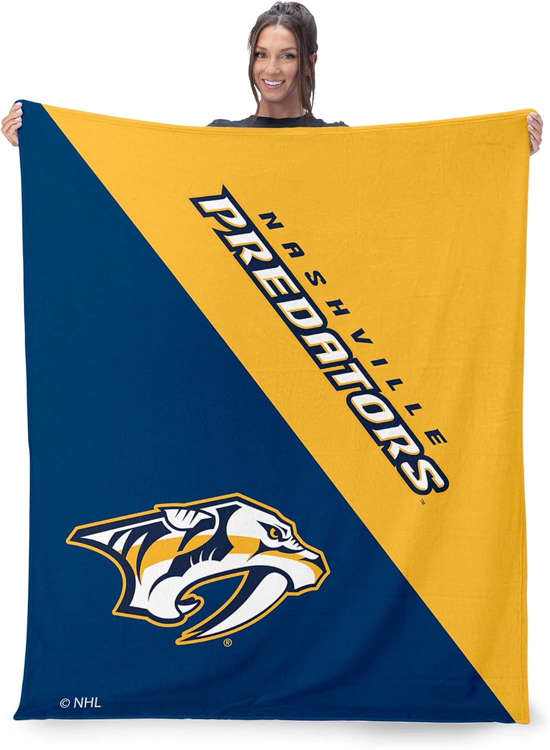 Northwest NHL Silk Touch Throw Blanket, Ultra Soft Plush Polyester, Lightweight Warm Decorative Fan Gift, 46 x 60 in