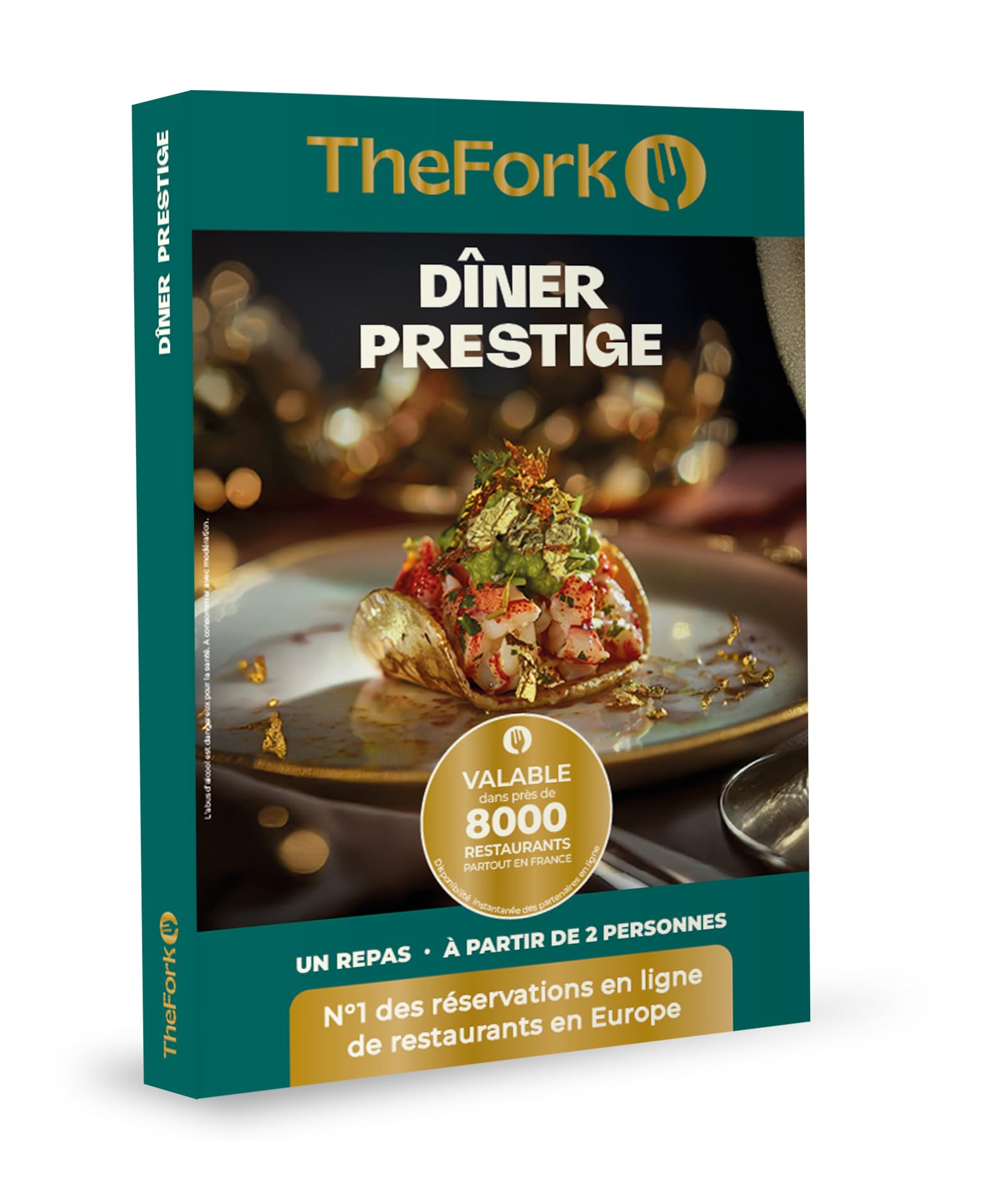 TheFork - Coffret cadeau - Dîner Prestige - Un Repas à Partir de 2 Personnes - Valable dans Près de 8000 Restaurants partout en France