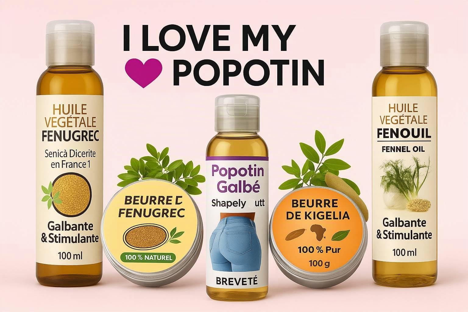 Burro di Kigelia 100 g – Aumenta Volume di Glutei, Fianchi e Seno – Stimola la Virilità Maschile – Rassodante e Naturale – I Love My Popotin