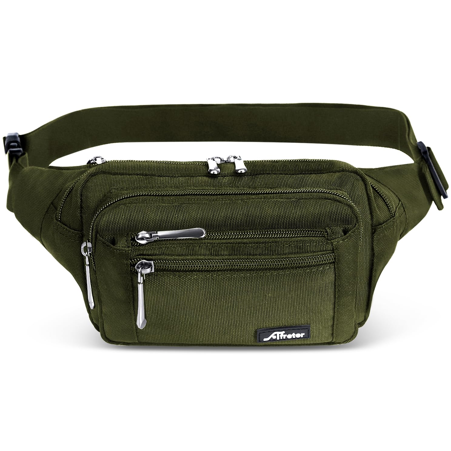 Riñonera para hombres y mujeres con correa ajustable para entrenamiento al aire libre, viajes, casual, correr, senderismo, ciclismo, Verde militar, Talla única, Moda