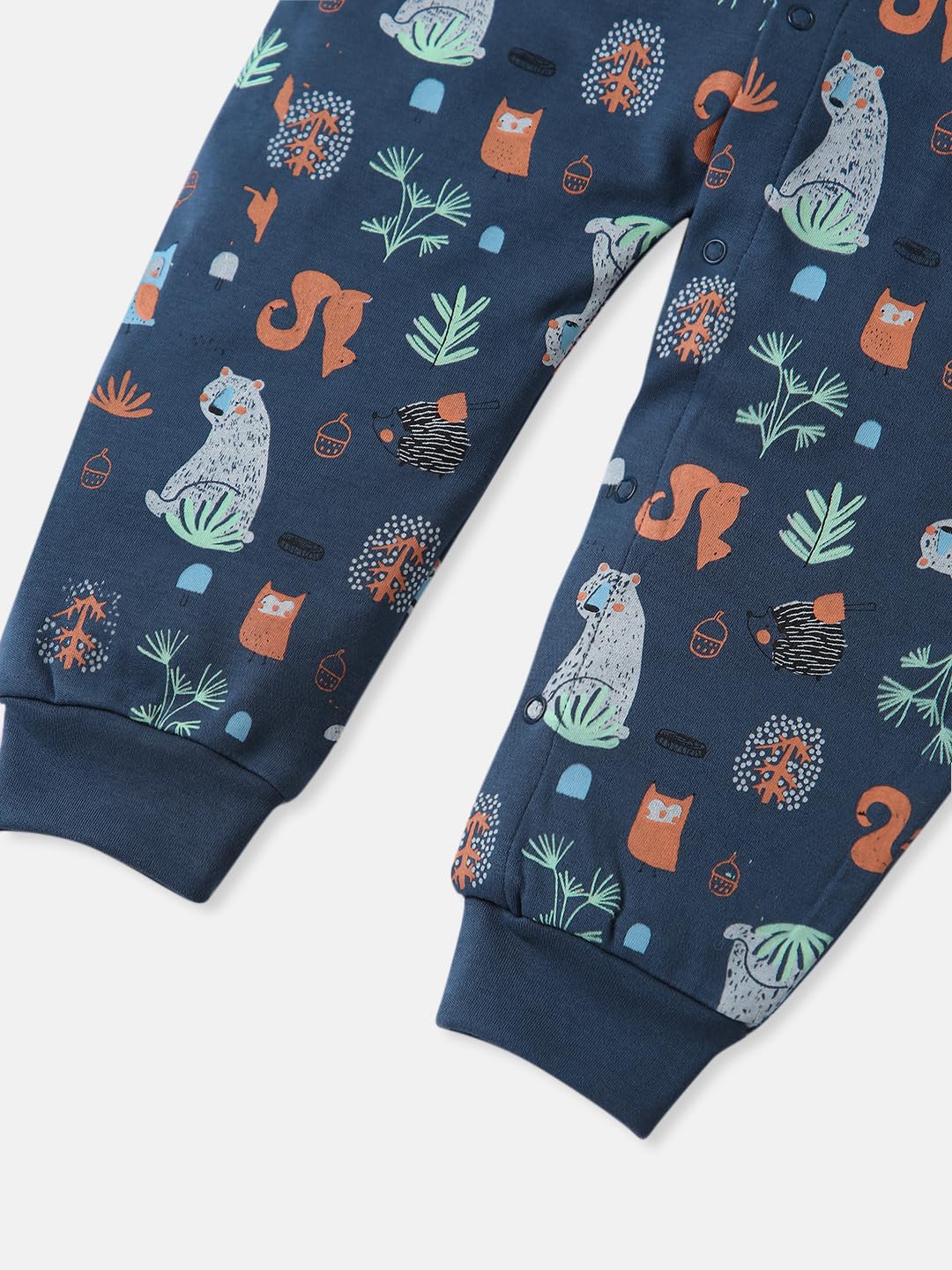 nauti nati Infants Pack of 2 Colourful Print Sleepsuit| Cotton | Age 0-2Years - Image 10 thumbnail
