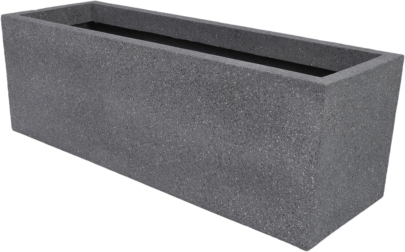 JP PLANTERS 12" Fiberglass Trough Planter Rectangular Pots for Trees