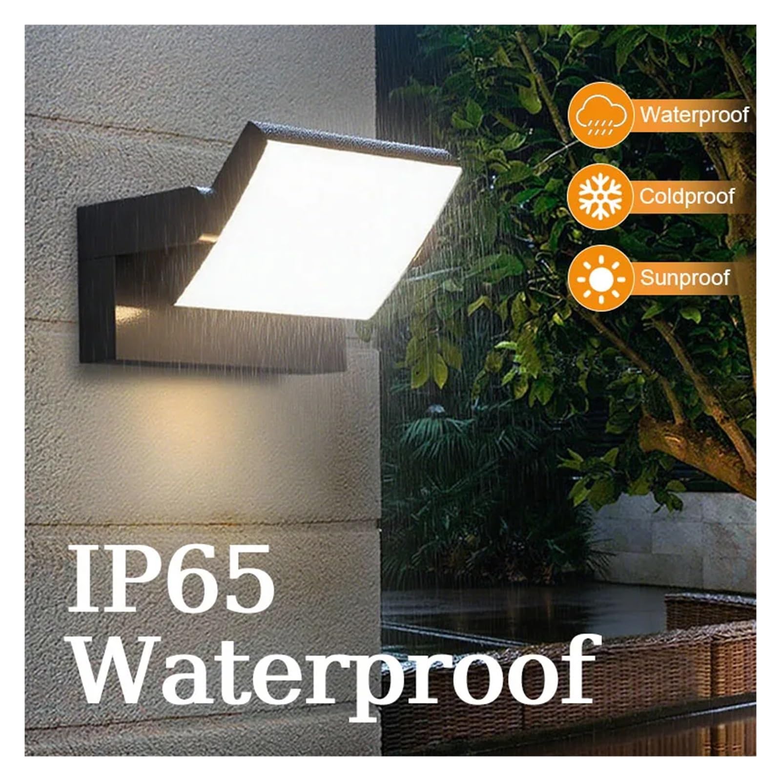 Luces de la calle, Aplique LED exterior de 24 W, resistente al agua (IP65), con sensor de movimiento. Lámpara de pared moderna for interiores, balcones, porches y jardines.(Motion Sensor)