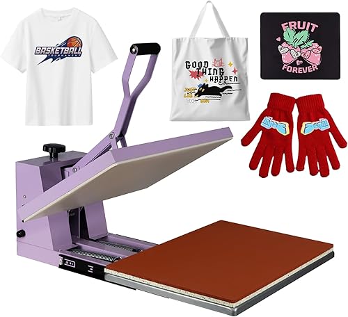 Prensa térmica de 16 x 24 pulgadas, máquina de prensa de calor manual para camisetas, máquina de prensado de camisetas para ropa, bolsas, cortina